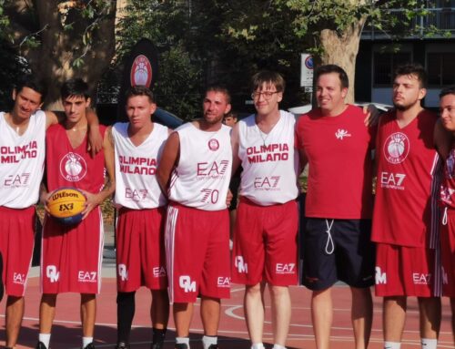 Vharese 3×3 show sui playground griffati EA7 Olimpia Milano